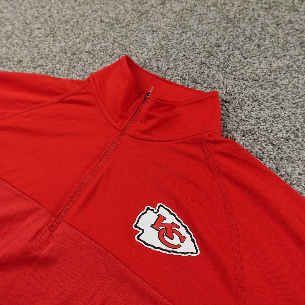 Kansas City Chiefs Pullover Mens M Red NFL Football Under Armour 1/4 Zip Shirt